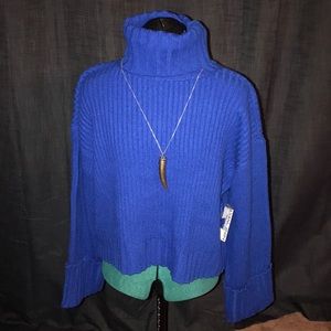 PetiteXL Nine West Cuff Sleeve Turtleneck Sweater